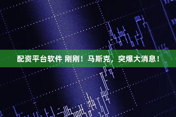 配资平台软件 刚刚！马斯克，突爆大消息！