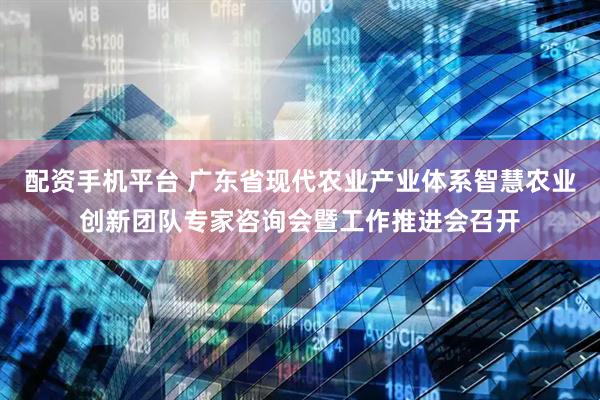配资手机平台 广东省现代农业产业体系智慧农业创新团队专家咨询会暨工作推进会召开