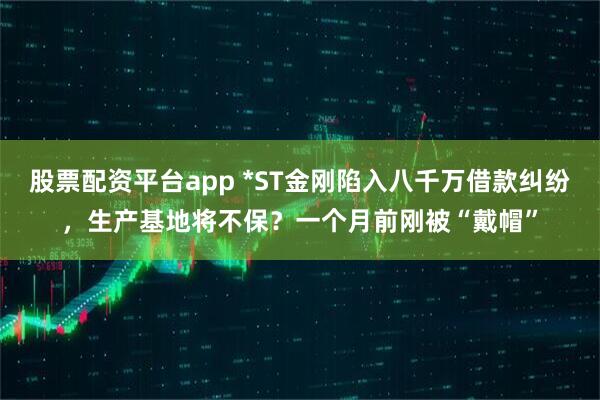 股票配资平台app *ST金刚陷入八千万借款纠纷，生产基地将不保？一个月前刚被“戴帽”